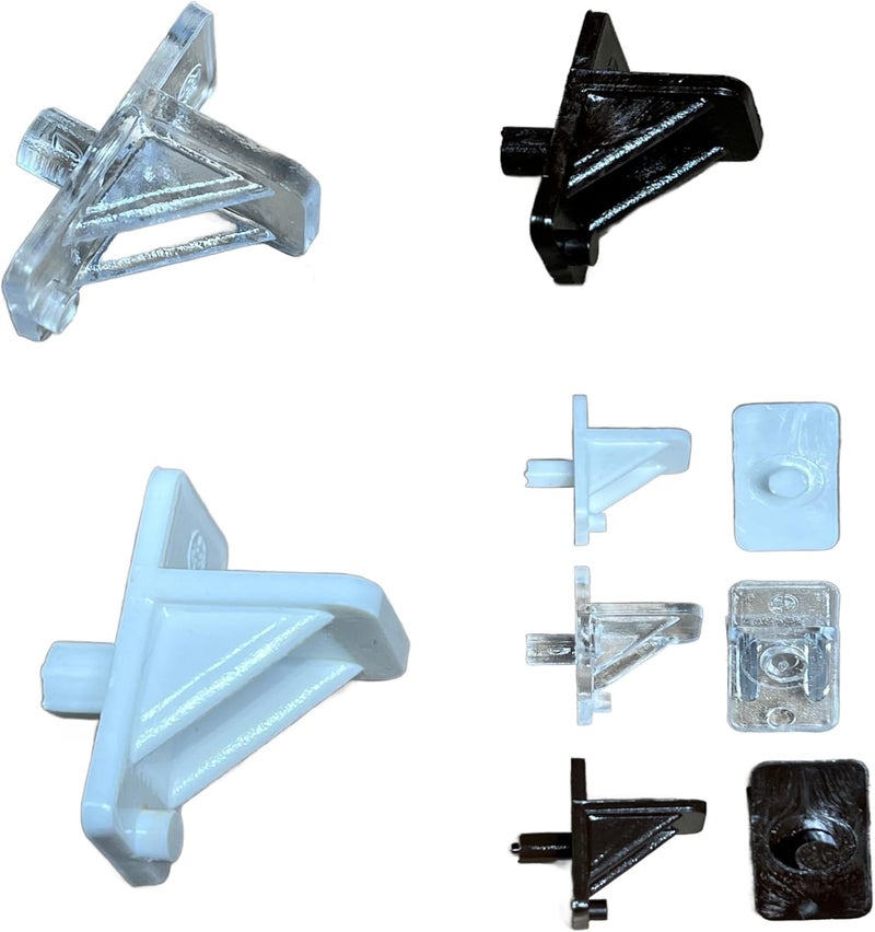 EHC Shelf Support Clips 5mm peg (Choose Your Shelf Clip Color! White, Brown, or Clear) Kitchen/Cabinet Shelf Clips/Furniture Clips/New or Replacement/10 Plastic Support Clips per package/by E.H.C. (Brown) - Image 3